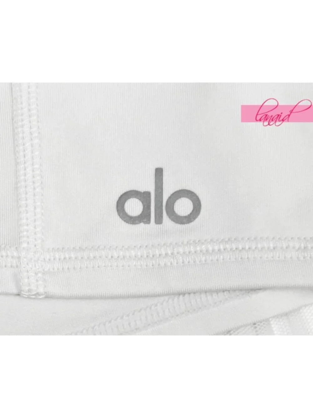 Alo Mesh Flirty Tennis Skirt White Sheer Transparent See-Through Pleated Skort